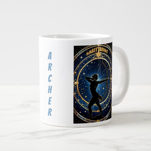 Sternzeichen Sagittarius Jumbo-Tasse (Vorderseite Rechts)
