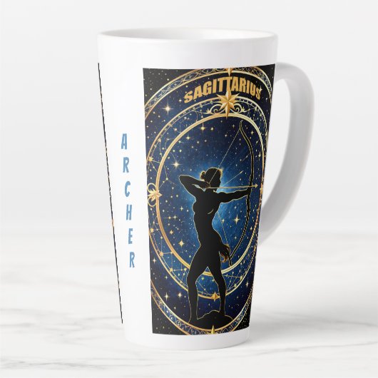 Sternzeichen Sagittarius Milchtasse (Rechte Ecke)