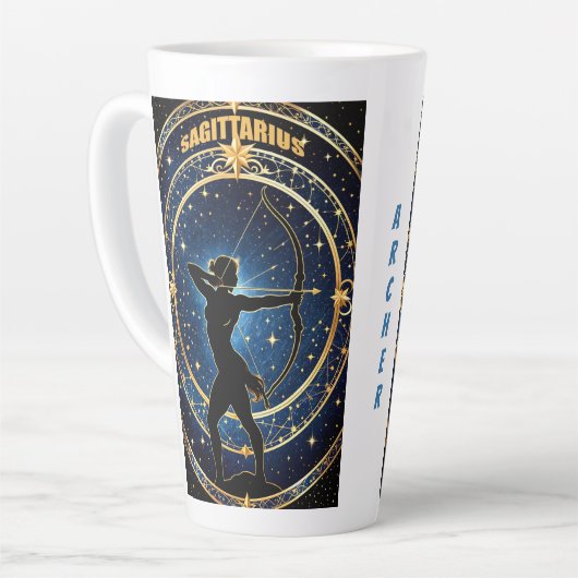 Sternzeichen Sagittarius Milchtasse (Linke Ecke)