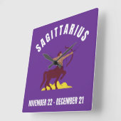 Sternzeichen Sagittarius Quadratische Wanduhr (Winkel)