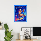 Sternzeichen Schütze als der himmlische Bogenschüt Poster (Heimbüro)