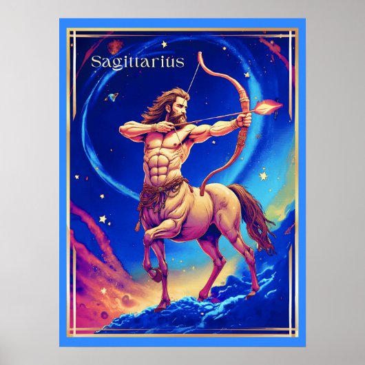 Sternzeichen Schütze als der himmlische Bogenschüt Poster (Vorne)