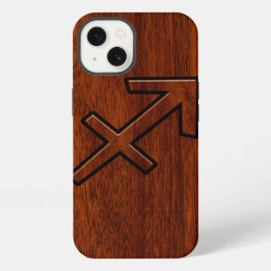 Sternzeichen Schütze im Mahagoni-Braun-Stil iPhone 13 Hülle