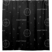 Sternzeichen-Schütze-Muster in Schwarz und Weiß