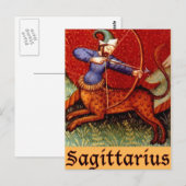Sternzeichen Schütze Postkarte (Vorne/Hinten)