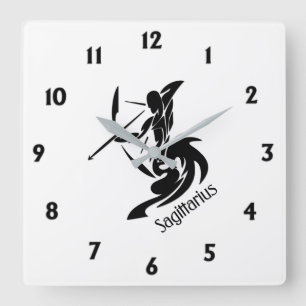 Sternzeichen Schütze Quadratische Wanduhr