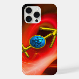 STERNZEICHEN SCHÜTZE,Rot Gelbe Fraktale Wirbel iPhone Hülle