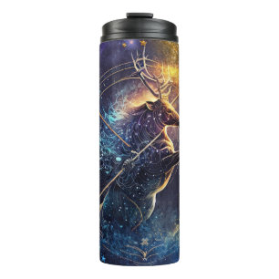 Sternzeichen Schütze Wasserfarben-Design Thermosbecher