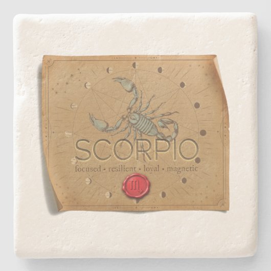 Sternzeichen - Skorpion - Achterbahn Steinuntersetzer (Vorderseite)