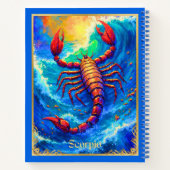Sternzeichen Skorpion in Deep Waters Journal Notizblock (Rückseite)