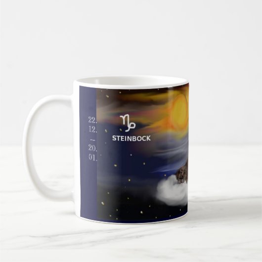 Sternzeichen Steinbock capricornus Tasse (Links)