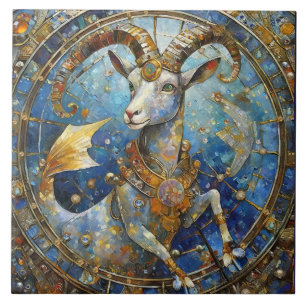 Sternzeichen - Steinbock der Meeresziege Fliese