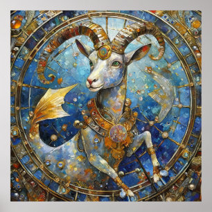 Sternzeichen - Steinbock der Meeresziege Poster