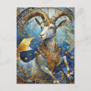 Sternzeichen - Steinbock der Meeresziege Postkarte