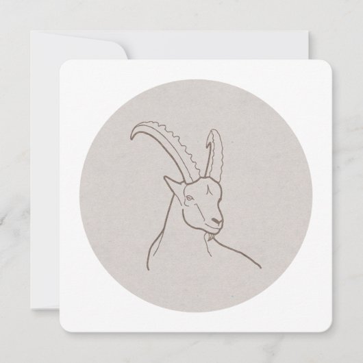 Sternzeichen Steinbock -  Feiertagskarte (Vorderseite)