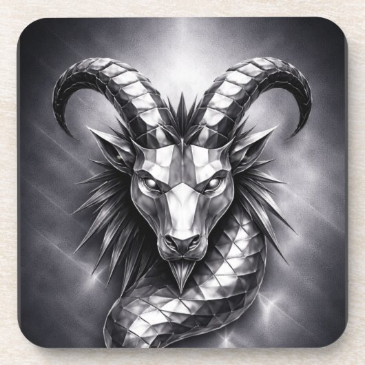 Sternzeichen Steinbock Getränkeuntersetzer (Vorderseite)