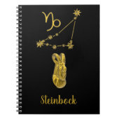 Sternzeichen Steinbock, gold - Notizblock (Vorderseite)