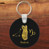 Sternzeichen Steinbock, gold -  Schlüsselanhänger (Vorderseite)