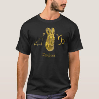 Sternzeichen Steinbock, gold -  T-Shirt