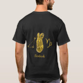 Sternzeichen Steinbock, gold - T-Shirt (Rückseite)