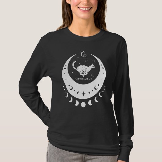 Sternzeichen Steinbock Horoskop Astrologie Zeichen T-Shirt (Vorderseite)