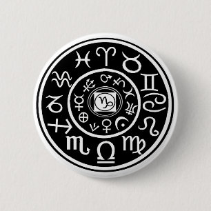 Sternzeichen - Steinbock Konstellation Button