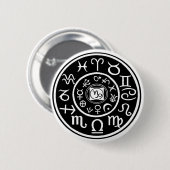 Sternzeichen - Steinbock Konstellation Button (Vorne & Hinten)