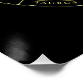 Sternzeichen-Sternbild-Sternbilder Gold-Karte Poster (Ecke)