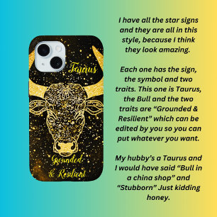 Sternzeichen Stier iPhone 15 Hülle