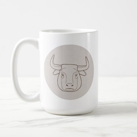 Sternzeichen Stier Kaffeetasse (Links)