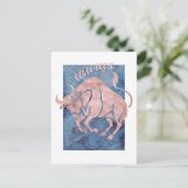 Sternzeichen Stier Postkarte (Stehend Vorderseite)
