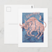 Sternzeichen Stier Postkarte (Vorne/Hinten)