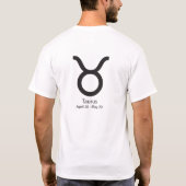 Sternzeichen Stier T-Shirt (Rückseite)