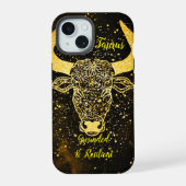 Sternzeichen Taurus iPhone 15 Hülle (Rückseite)