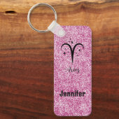 Sternzeichen und bearbeiteter Name Schlüsselanhänger (Vorderseite)