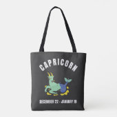 Sternzeichen von Capricorn Tasche (Rückseite)