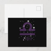 Sternzeichen Waage "Libra" Postkarte (Vorne/Hinten)