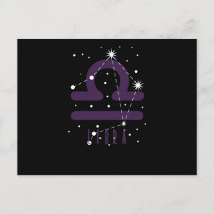 Sternzeichen Waage "Libra" Postkarte