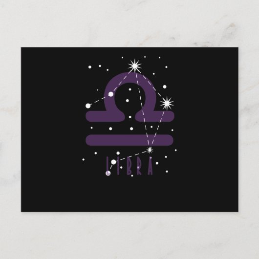 Sternzeichen Waage "Libra" Postkarte (Vorderseite)