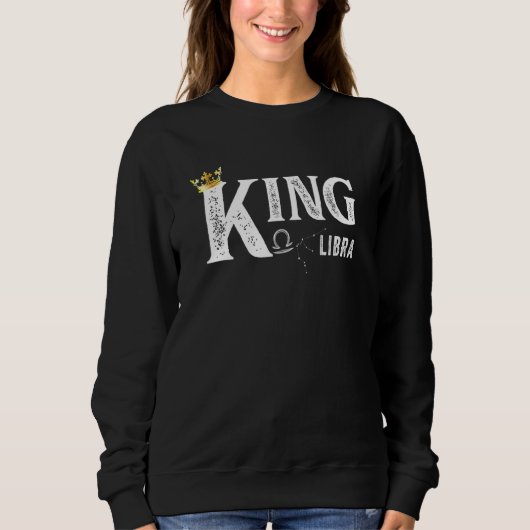 Sternzeichen Waage Team Normal King Waage Sternzei Sweatshirt (Vorderseite)