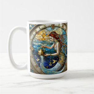Sternzeichen - Wassermann Der Wassermann Meerjungf Kaffeetasse