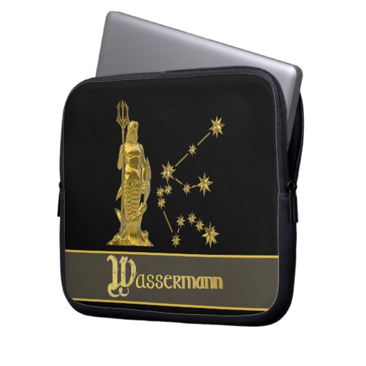 Sternzeichen Wassermann - Laptopschutzhülle (Vorderseite Links)