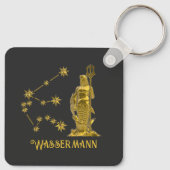 Sternzeichen Wassermann -  Schlüsselanhänger (Rückseite)