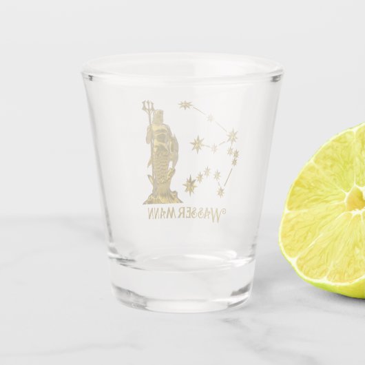 Sternzeichen Wassermann -  Schnapsglas (Rückseite)