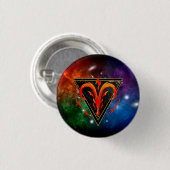 Sternzeichen Widder Abzeichen Astrologie Geschenk Button (Vorne & Hinten)