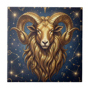 Sternzeichen Widder   Astrologie Kunst Fliese