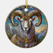 Sternzeichen - Widder Keramik Ornament (Vorne)