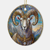 Sternzeichen - Widder Keramik Ornament (Links)