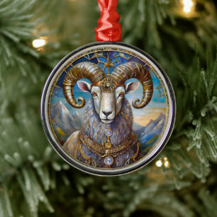 Sternzeichen - Widder Ornament Aus Metall