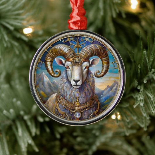 Sternzeichen - Widder Ornament Aus Metall (Baum)